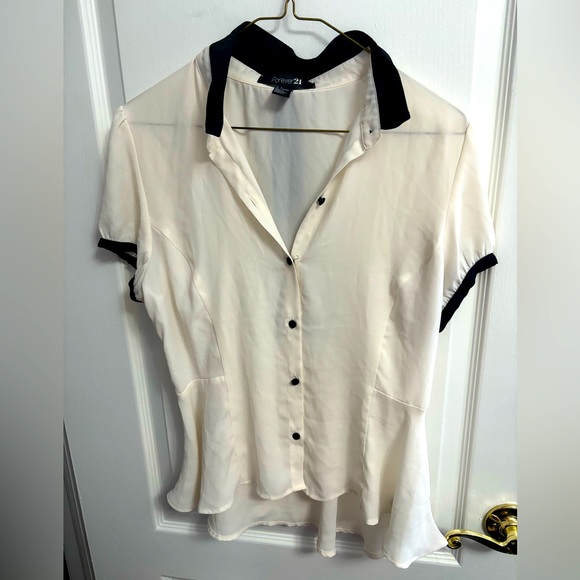 See through white blouse doll size M with tie - Picture 2 of 3